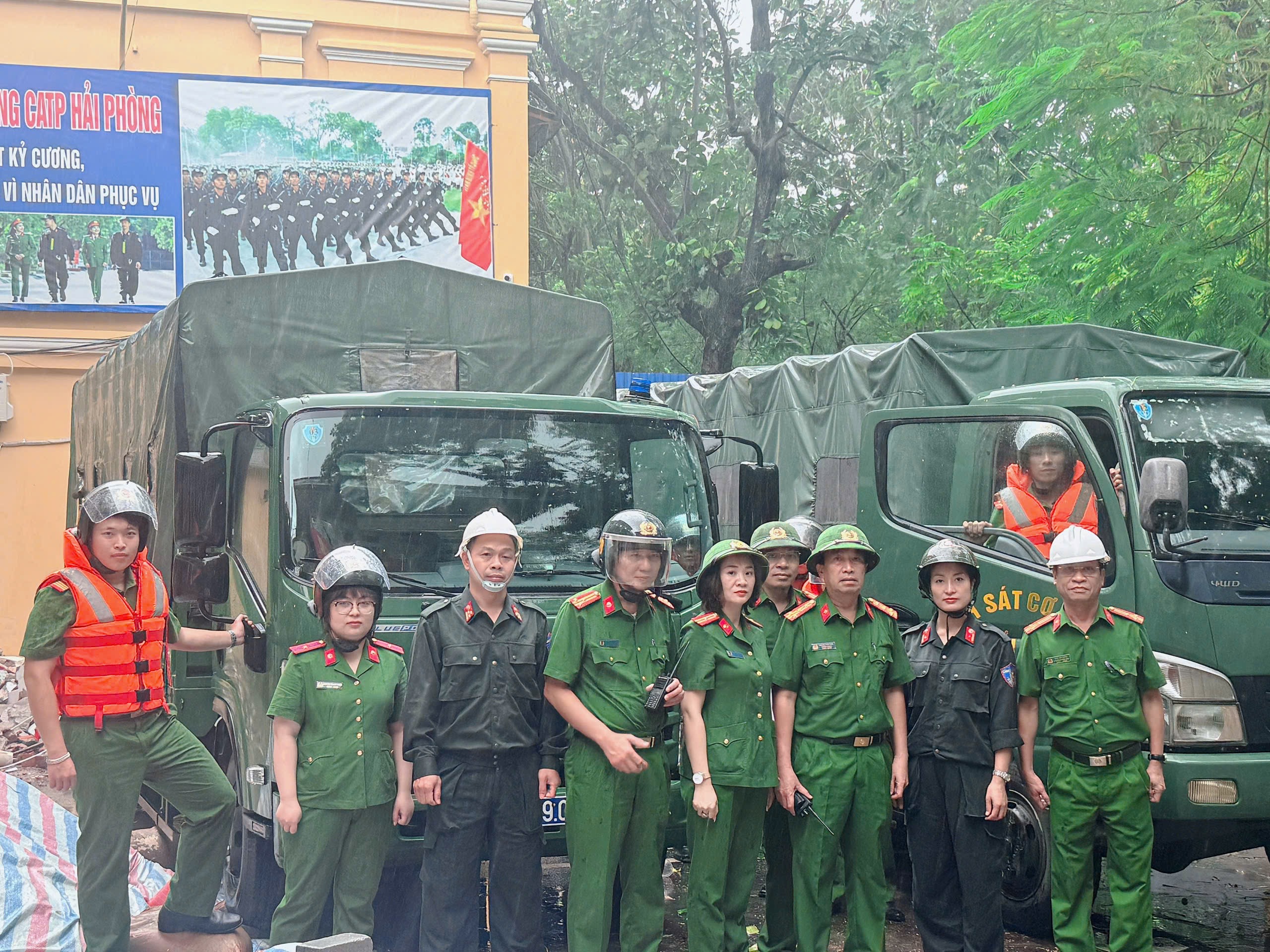 Phòng Cảnh sát cơ động Công an Hải Phòng: Sẵn sàng lực lượng phòng chống bão số 3